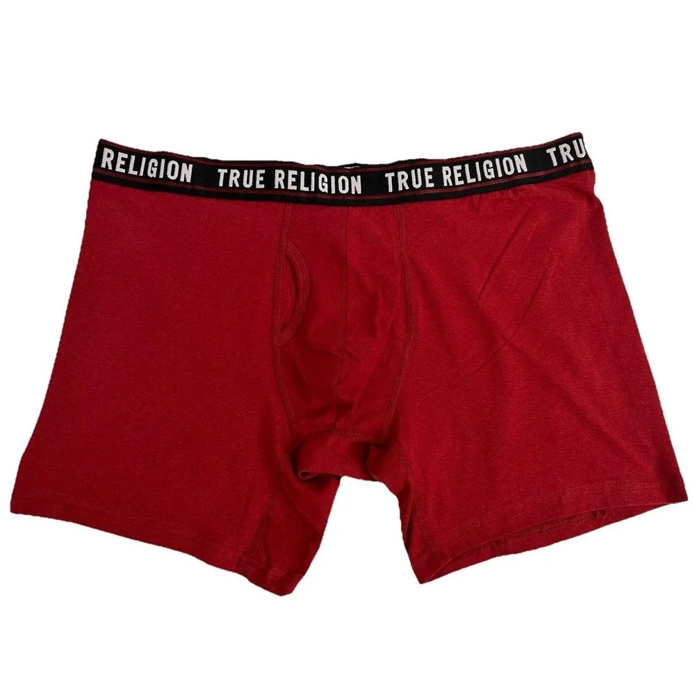 True Religion Men's 4 Pack Boxer Briefs Cotton Stretch Size Large New